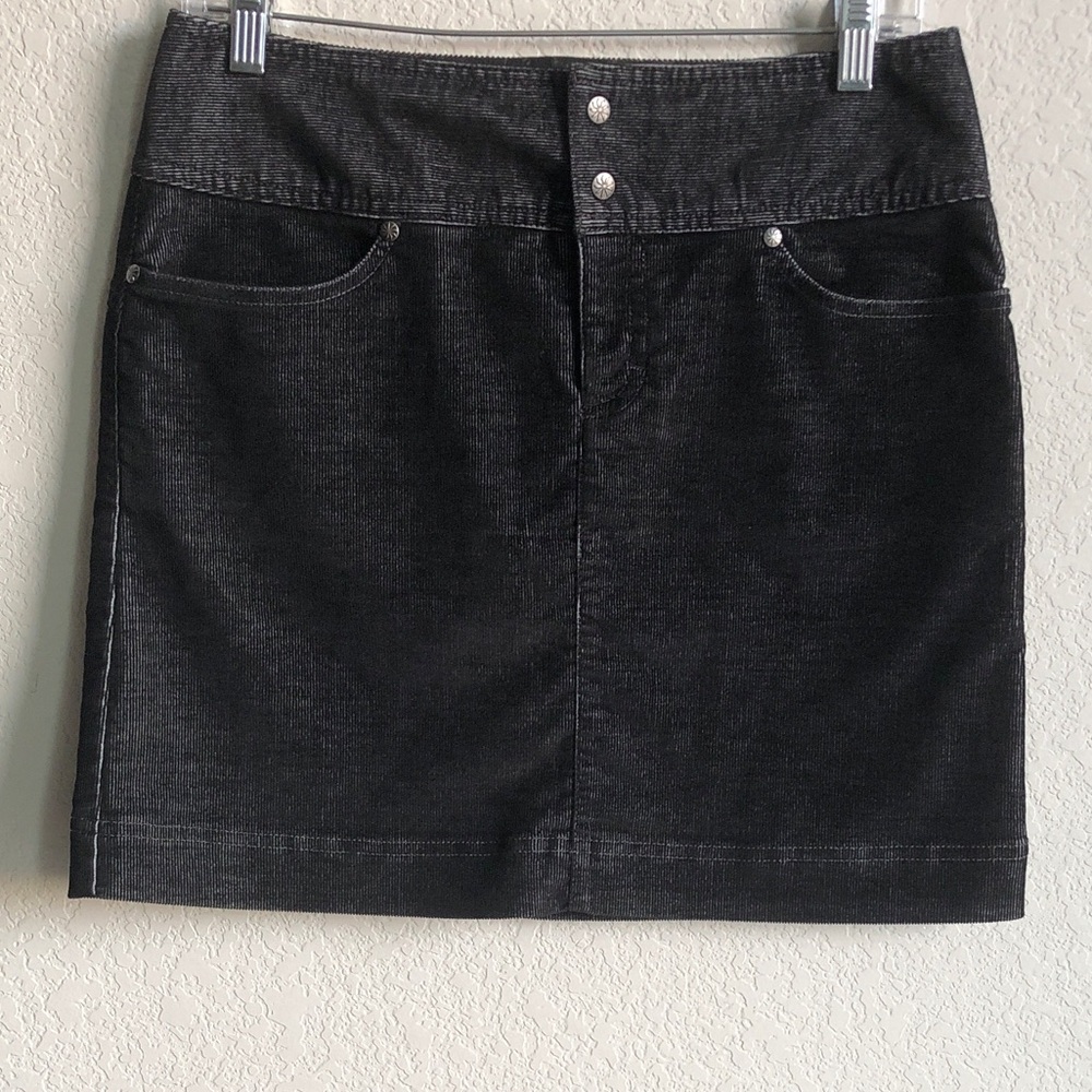 Athleta Vintage Ridge Corduroy Skirt Mini Black 4 773874